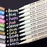 Metallic Marker Stifte Metallischen Marker: APOGO 10 Farben Metallic Stifte für...