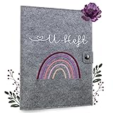 cozy racoon U-Heft- und Impfpasshülle aus Filz| 3- teiliges Set | Hochwertige...