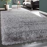 Paco Home Hochflor Teppich Wohnzimmer Schlafzimmer Shaggy Weich Modern Pastell...