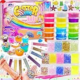 DIY Slime Kit Schleim Set, Schleim Selber Machen mit 18 Farben Crystal Schleim,...