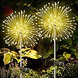 Gartendeko für Draußen Solarleuchten Garten für Außen, 2 Stück 120 LED...