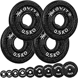 MOVIT® Hantelscheiben Set PRO, 100% Gusseisen, 30/31 mm Bohrung,...