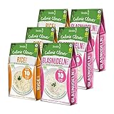 6 x Slendier Bio Konjak Nudeln, Probierpaket Energie, 3 x Glasnudel-Style 250 g...