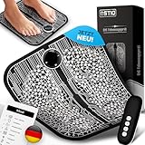estio® EMS Fußmassagegerät inkl. Fernbedienung, Tragbares Fußmassagegerät...