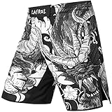 LAFROI Herren MMA Cross-Training Box Shorts Trunks Fight Wear mit Kordelzug und...