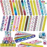 JOYIN 100 pcs Schnapparmbänder Kinder(30 Entwürfe), Slap Armbänder, Mitgebsel...