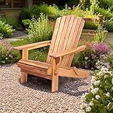 Ptsuker Adirondack-Stuhl, Klappstuhl aus Holz, wetterbeständig, Akazienholz,...