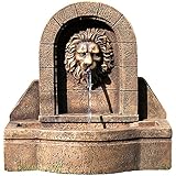 STILISTA Gartenbrunnen Modell „Leon“ mit Löwenkopf Springbrunnen 50 x 54 x...