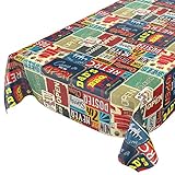 Wachstuchtischdecke abwaschbar Garten Tischdecke Wachstuch Rund Oval Eckig...