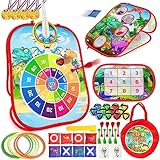 Chennyfun Dartscheibe Wurfspiel Gartenspiele für Kinder- 6 in 1 Dinosaurier...