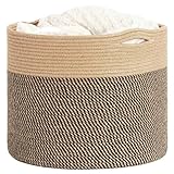 TIMEYARD Wäschekorb Groß, Korb Aufbewahrung Baumwolle Seil, Aufbewahrungskorb...