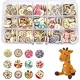 Bunte Knöpfe Kinder Puppenknöpfe Rund Bunte Rund Knöpfe Set Holzknöpfe Natur...