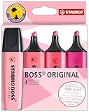 Textmarker - STABILO BOSS ORIGINAL - Shades of Pink - 4er Pack