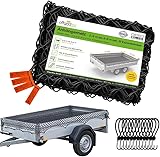 Offgridtec Anhänger-Ladungssicherungsnetz 2x3m auf 3x4m, Dehnbar & Feinmaschig,...