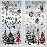 XIMISHOP 136 Stück Weihnachten Fensteraufkleber,Winter Schneeflocken...