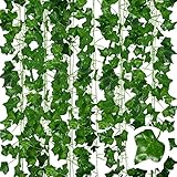 ADORAMOUR Künstliche Efeu Girlanden - 6er Pack, 210cm Länge - Gefälschte...