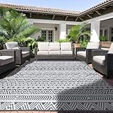 Alishomtll Outdoor Teppich Wetterfest 150x245cm, PP Wasserdichter Kunststoff...
