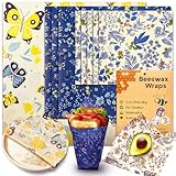 OHIYO Bienenwachstücher, 9 Stück, Bio-Bienenwachstücher, 100% Naturwachs &...