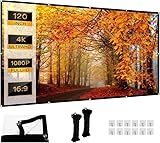 Leinwand Beamer, 16:9 HD Faltbarer verdickte Beamer Leinwand, Anti-Falten...