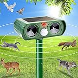 Solar Katzenschreck, Ultraschall Tiervertreiber Katzenabwehr, Wasserdicht...