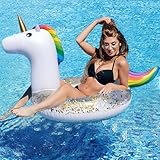 CIYIN Einhorn Schwimmring, Schwimmreifen Einhorn Erwachsene, Einhorn Schwimmtier...