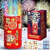 ZZXLOPEZ Feuerwerks Seifenblasenmaschine (20 Löcher) mit Lichtern,...