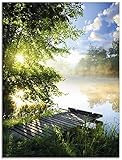 ARTland Wanddeko Glasbilder Wandbild Glas Bild einteilig 60x80 cm Hochformat...
