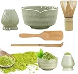 LUIIKEN Matcha-Set, Matcha-Rührer-Set, Matcha-Schüssel mit Ausgießer,...