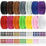 DOITEM Endlos Reißverschluss Set mit Zipper 5mm 28 Meter Inklusive 64 Metall...
