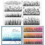 GLOBLELAND Gras Klare Stempel Für Die Kartenherstellung Dekorative Wildblumen...