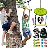 Trailblaze Zipline-Set und Baum-Klettergriffe - 70 Fuß Slackline-Zipline für...