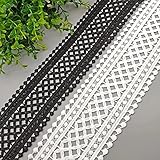 Yulakes 3 Yards Aushöhlen Blumen besticktes Spitzenband Vintage Häkelband...