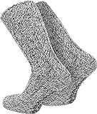 normani 4 Paar Antirutsch Norweger Socken mit ABS Sohle Farbe Grau Größe 39/42
