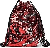 styleBREAKER Turnbeutel Hipster mit Pailletten, Rucksack, Sportbeutel, Beutel,...