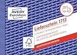 AVERY Zweckform 1713 Lieferschein speziell für Österreich (A6 quer, 2x40...