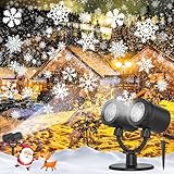Schneeflocken Projektor Licht, Schneeflocke LED Weihnachtslicht Projektor -...