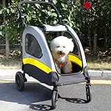 BingoPaw Hundebuggy für Kleine Hunde: Faltbarer Hundewagen für Mittelgroße...