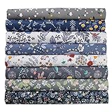 aufodara 8 Stück Baumwollstoff Meterware Stoffpaket 50 x 50 cm Stoff, Stoffe...