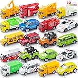 JOYIN 20 Stück Metall Zurückziehen Mini Spielzeugautos, Mini Die Cast...