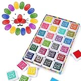 Funxim Stempelkissen Set, Fingerabdruck Stempelkissen Ungiftig Abwaschbar Tinte...