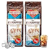 HEARTS Eiskaffee 2 x 1 kg, 65 Tassen pro Beutel, Vorteilspack, Ice Coffee,...