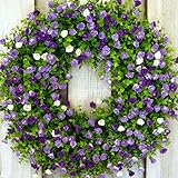 45cm Türkranz, Frühling Sommer Wildblume Kranz Dekorative Girlande für...