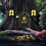 Sternstunde 4 Stück GNOME Home Fenster und Tür, 14cm Miniature Elf Door Garden...