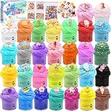 Amzeeniu Slime Set with Mini 30 Pack Butter Slime, Fun Charms,Fluffy schleim...