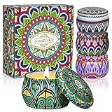 Duftkerze Geschenk：4 Stück Natürliches Sojawachs Kerzen für Partylite Yoga...