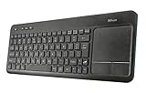 Trust Veza Kabellose Tastatur mit XL Touchpad, Deutsches QWERTZ Layout, Leicht...