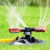 Garten Sprinkler,Automatische 360 Grad Rotierende Rasen Wasser Sprinkler,3-Arm...
