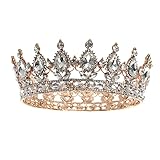 DEARMAMY Vintage Tiara Krone Für Frauen Glitzernde Braut Diadem Haarschmuck...