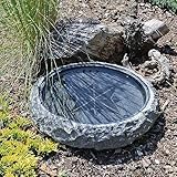 CLGarden Granit Vogeltränke Windrose Ø 35cm Vogelbad Insektentränke Stein...