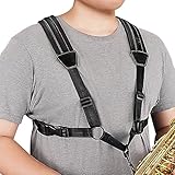 Saxophongurt, POGOLAB Harness Saxophongurt aus Leder, Saxofonhalter Saxophone...